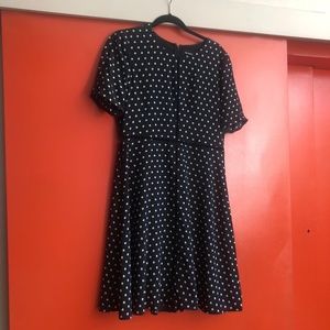 Polka dot black dress